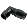10AN AN10 90 Degree Union Elbow Fitting Swivel Fuel Oil Gas Line Hose End Black