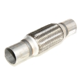 Piping Adapter Connector 1.75" ID 10" OAL w/6" Double Braided SS Flex Pipe