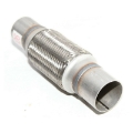 Piping Connector 2" ID 10" Overall Length w/6" Double Braided SS Flex Pipe